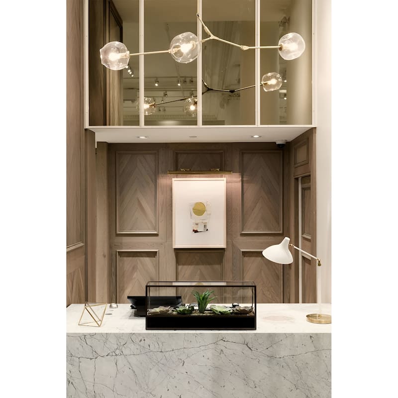 Mil 3 Branch Brass Pendant Light 3