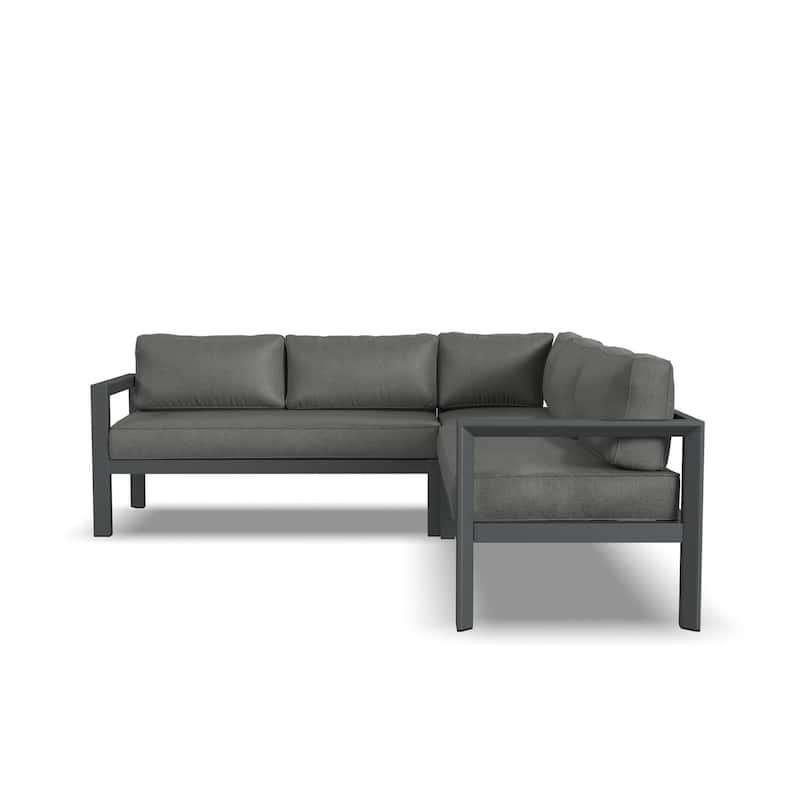 Homestyles Grayton 5-Seat Outdoor Sectional - 87" x 32" x 87"