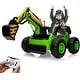 preview thumbnail 2 of 23, 12V Kids Ride On Excavator Digger Truck with Remote Control & Electric Digging Arm Green