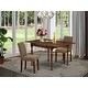preview thumbnail 1 of 15, East West Furniture Dover Dining Room Chairs with Wood Seat - Finished in Mahogany (Set of 2) 1MZAB3-MAH-18