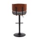 preview thumbnail 34 of 36, Carson Carrington Leksand Mid-Century Modern Adjustable Bar Stool with Walnut Wood Accents