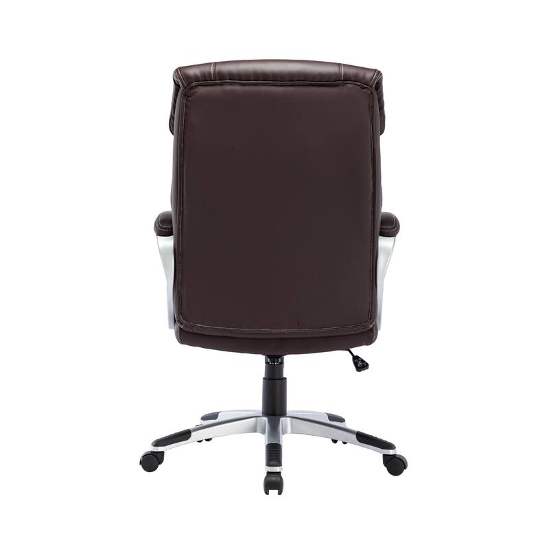 Porthos Home Novak Executive Office Chair, PU Leather, Roller Wheels