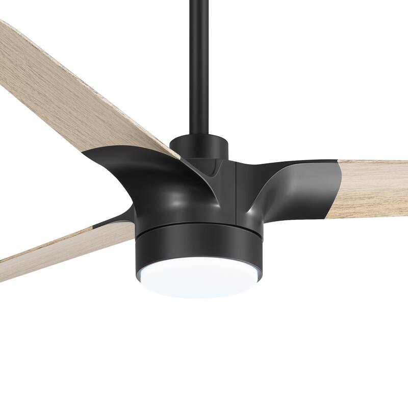 52" 3-Blade Modern LED Ceiling Fan with Light and Remote