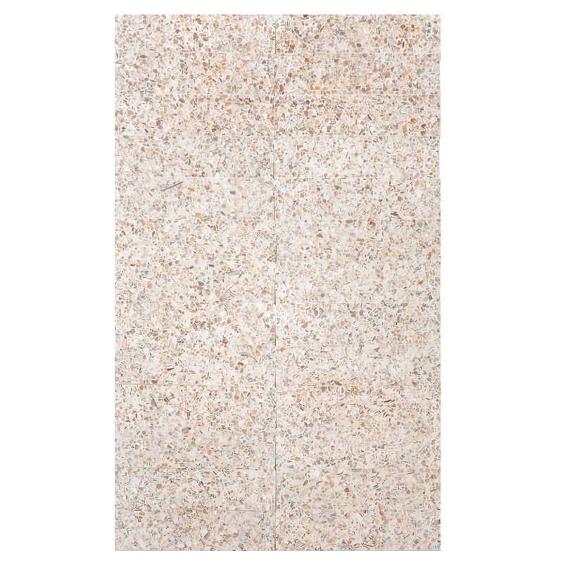 Amalfi 3x12 in. Glossy Shell, Terrazzo Elongated Subway Wall and Floor Tile (5 sq ft/case, 20-Pack)