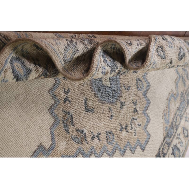 Geometric Moroccan Indian Area Rug Handmade Wool Carpet - 5'3"x 7'11"