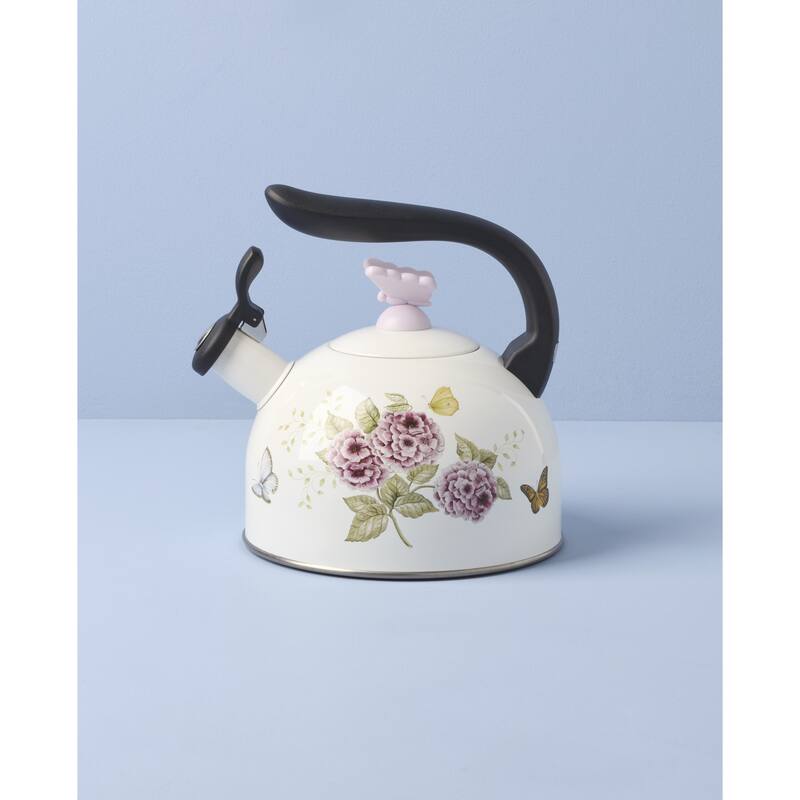 Lenox Butterfly Meadow Tea Kettle, Enamel 2.5-Quart