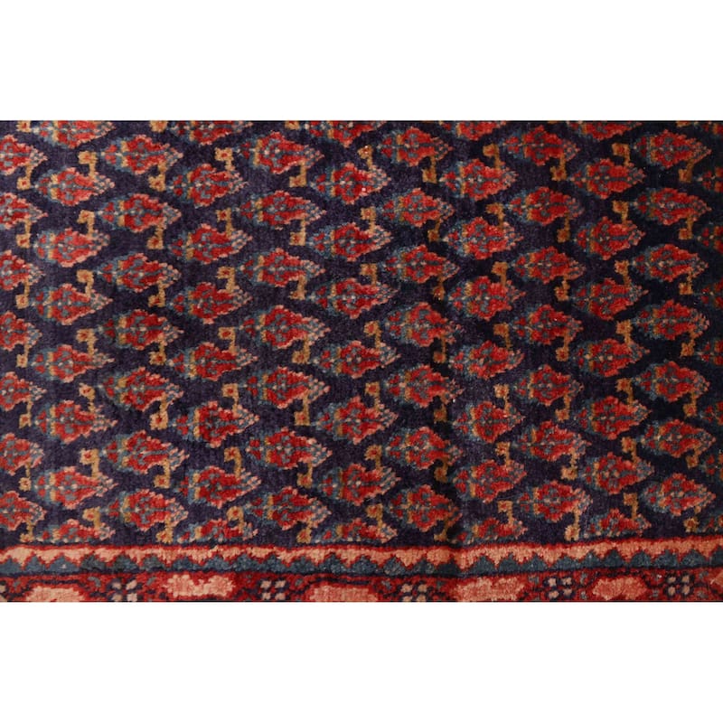 ECARPETGALLERY Hand-knotted Andelz Navy Wool Rug - 3'4 x 11'9