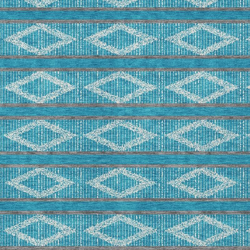 HomeRoots Geometric Transitional Rectangle Outdoor Rug