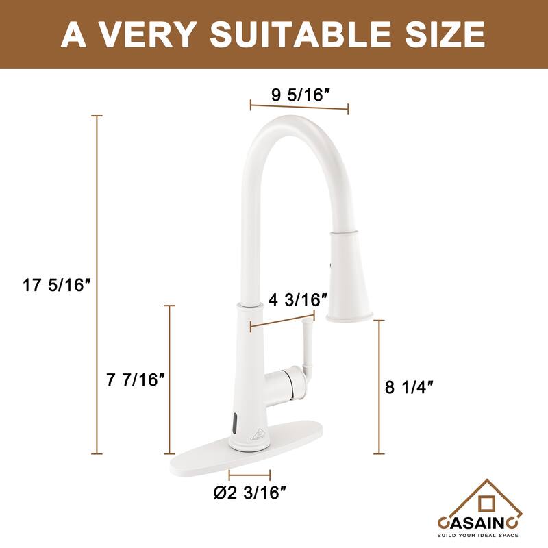 Pull Down Sprayer Kitchen Faucet with Touchless Sensor