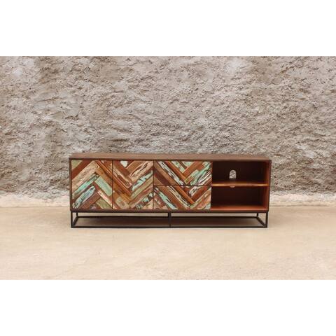 Comfystyle Solid Wood & Painted TV Cabinet with drawers - 13'' x 67'' x 18''
