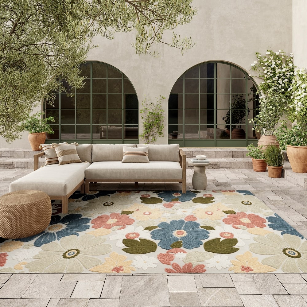 Nourison Aloha Indoor/Outdoor Floral Area Rug
