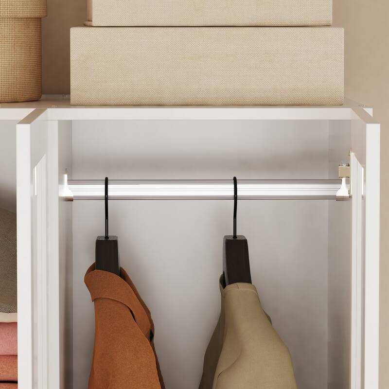 Multi-Piece Wardrobe Set Adaptable Closet Modules Combo Armoires