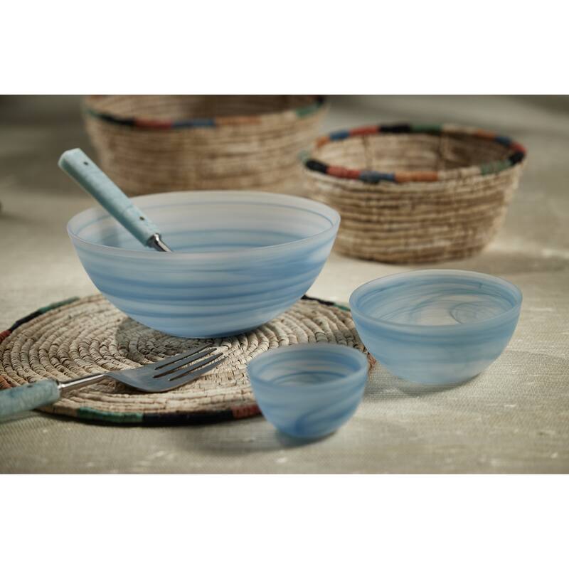 Barren Alabaster Glass Bowls, Set of 4