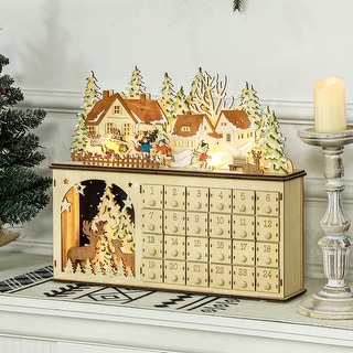 Christmas Decoration Christmas Wooden Countdown Advent Calendar