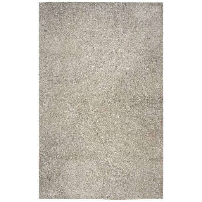 Alora Decor London Grey Swirl Hand-tufted Wool Rug