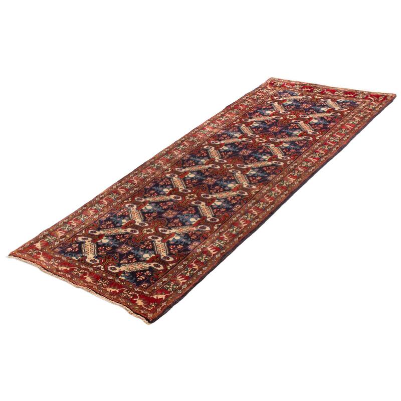 ECARPETGALLERY Hand-knotted Kayseri Vintage Dark Navy Wool Rug - 3'9 x 9'8