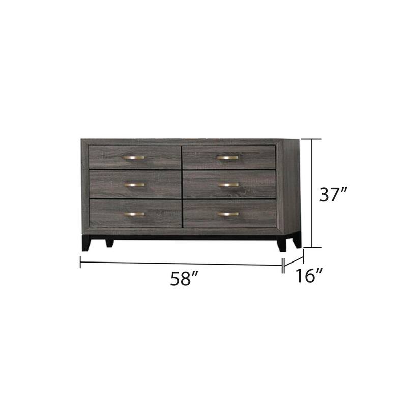 Sierra Contemporary Style 4PC/5PC Bedroom Set Made with Wood