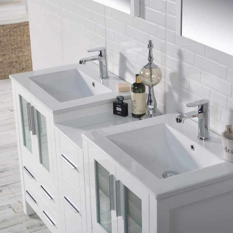 Blossom Sydney 60" Solid Wood Bathroom Vanity Double Sink with Cabinet
