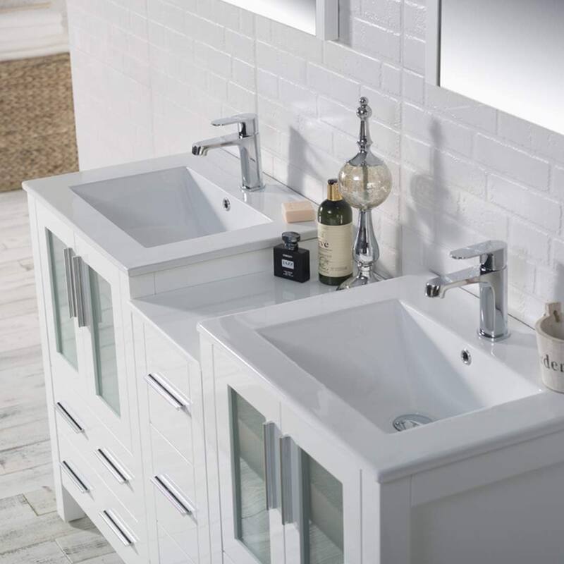 Blossom Sydney 60" Solid Wood Double Sink Bathroom Vanity with Cabinet