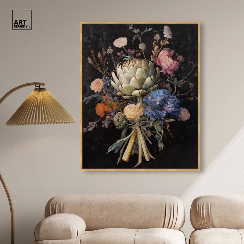 Moody Artichoke II Canvas by Art Remedy