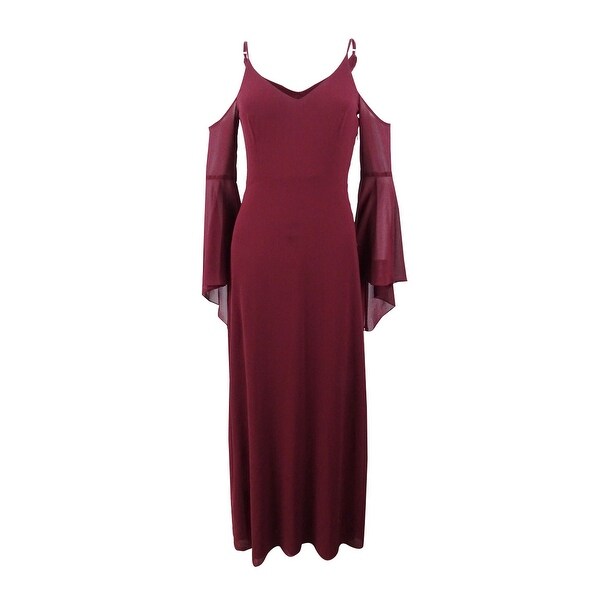 betsy and adam burgundy gown