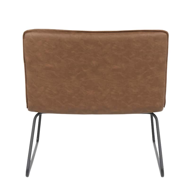 Carbon Loft Kerby Industrial Faux Leather Accent Chair