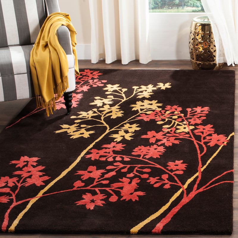 SAFAVIEH Handmade Soho Yessenia N.Z. Wool Rug - 6' x 9' - Brown/Red