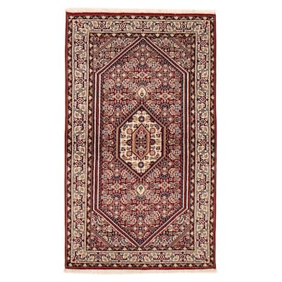 ECARPETGALLERY Hand-knotted Bijar Red Wool Rug - 3'0 x 5'2