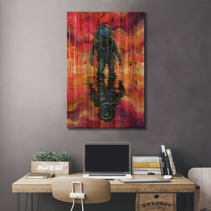 Spaceman Spliff Print On Wood by Swartz Brothers Art - Multi-Color
