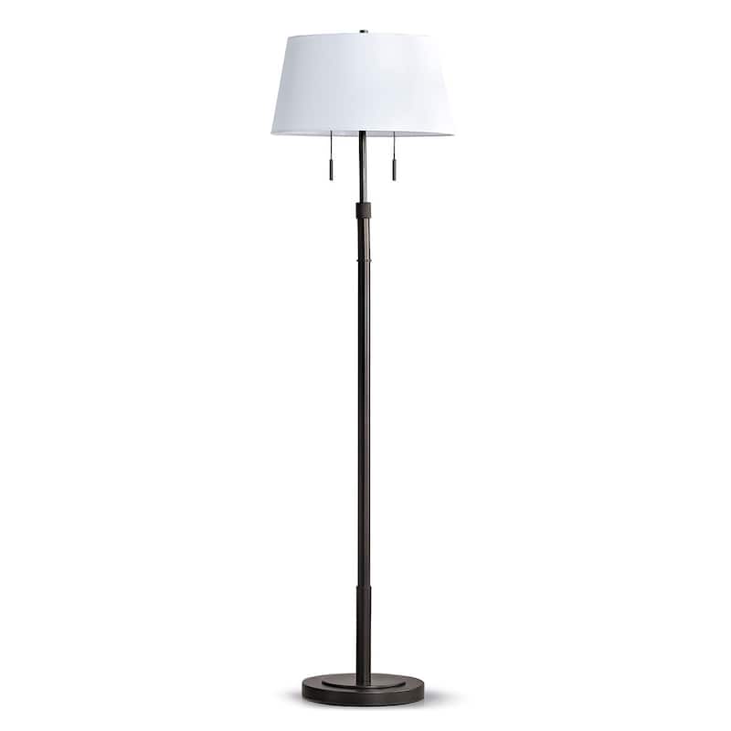 The Grande 55"~66"H Adjustable Floor Lamp_DarkBronze - Empire_WhiteShade
