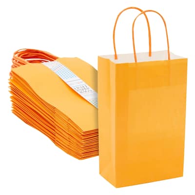 Blue Panda 25 Pack Small Gift Bags with Handles for Presents, Paper Bag, 9 x 5.5 x 3 In