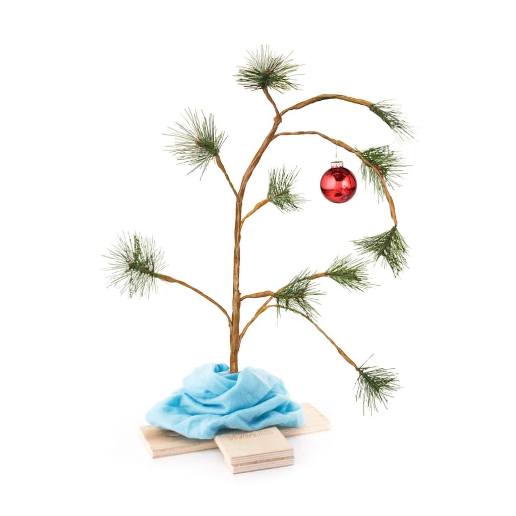 24In Charlie Brown Christmas Tree With Music Chip Includes Linus' Blanket Color + Brown Box
