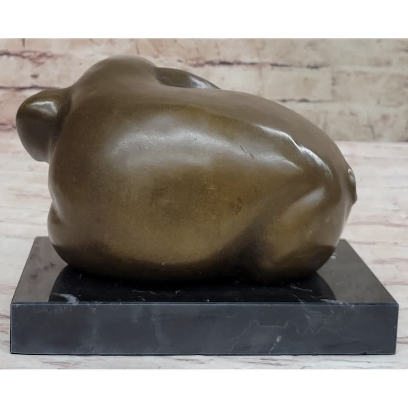 Happy Round Pig Bronze Metal Statue Sculpture Figure Original Art Farm Decor