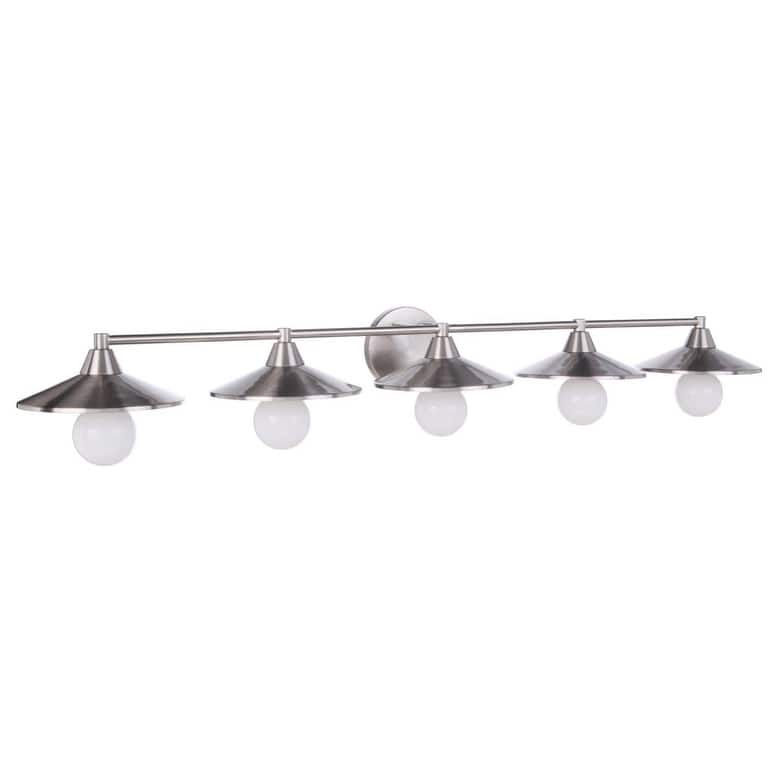 Craftmade 125465 Isaac 5 Light 46" Wide Vanity Light - Brushed Polished Nickel