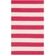 SAFAVIEH Handmade Montauk Caspian Stripe Cotton Flatweave Rug - 2'6" x 4' - Red/Ivory