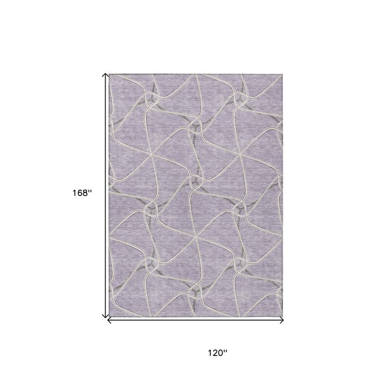 HomeRoots Geometric Contemporary Rectangle Outdoor Rug
