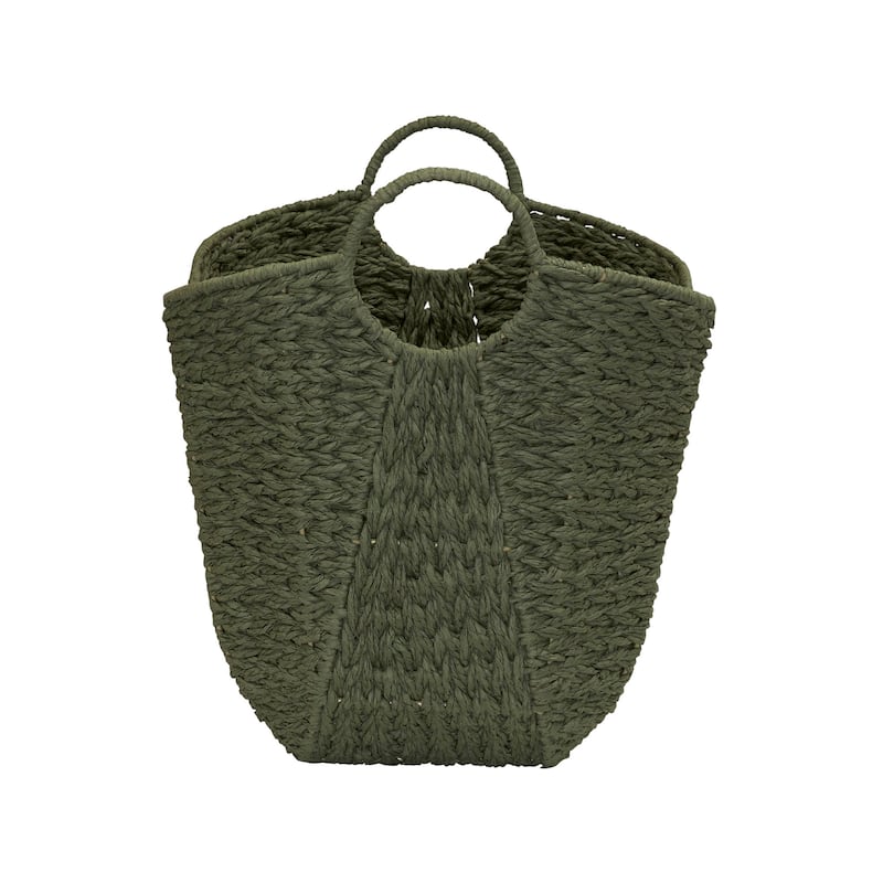 Household Essentials Woven Paper Rope Storage Basket with Handles