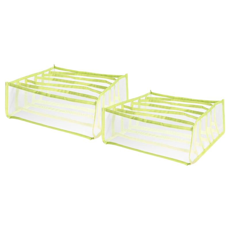 2pcs Bra Drawer Organizer, Clothes Closet Organizers and Storage Bins - Green