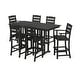 preview thumbnail 3 of 6, POLYWOOD Lakeside 7-Piece Bar Set - N/A Black