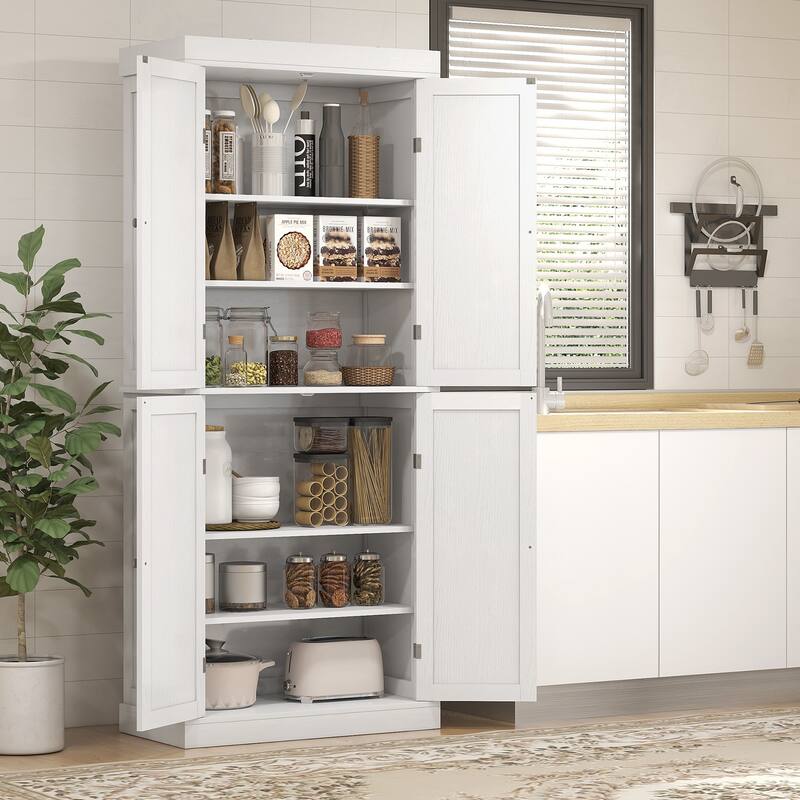 72.5" Freestanding Kitchen Pantry Cabinet