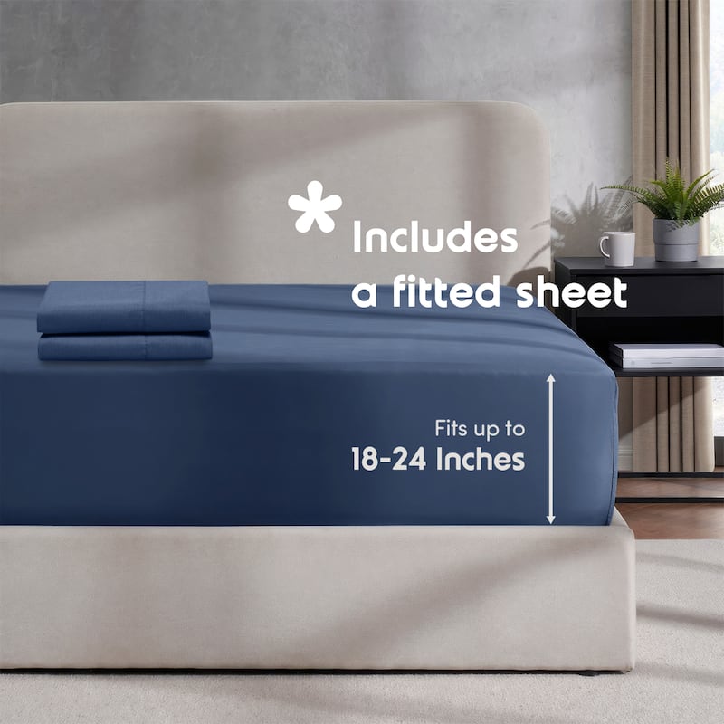 Emperyan Duvet Cover With Fitted Sheet Soft Double Brushed Bedding Set