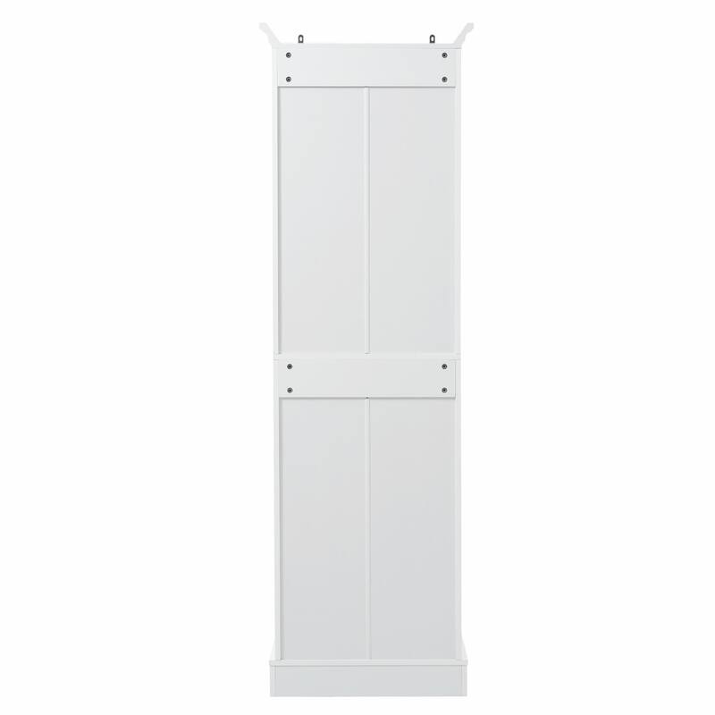 71.6" Free-Standing Bathroom Vanity with 2 Damping-Hinge Doors, 3 Drawers (Including 1 Deep Drawer), and Adjustable Shelves