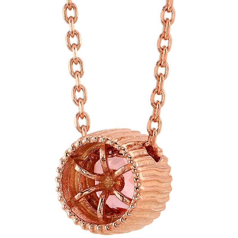 1 ct Morganite Pendant in Sterling Silver