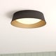 preview thumbnail 1 of 12, Beacon Hill 13-in W Integrated LED Matte Black and Satin Gold Contemporary Flush Mount Ceiling Light Fixture Matte Black and Satin Gold - 13-in W x 3.25-in H x 13-in D