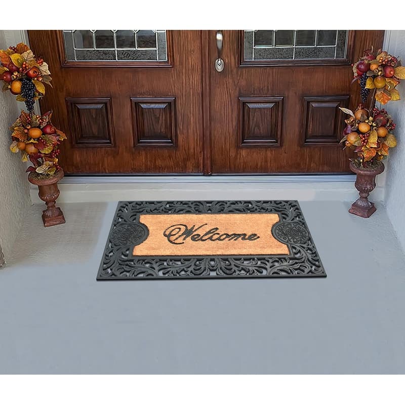 A1HC Natural Coir and Rubber doormat 23"X38"