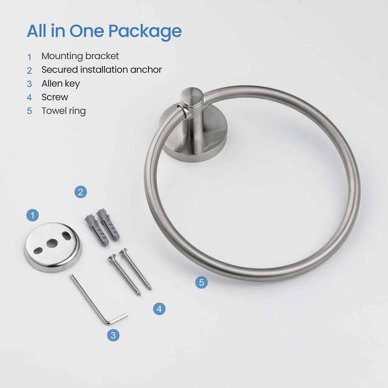 Circular Bathroom Towel Ring - N/A