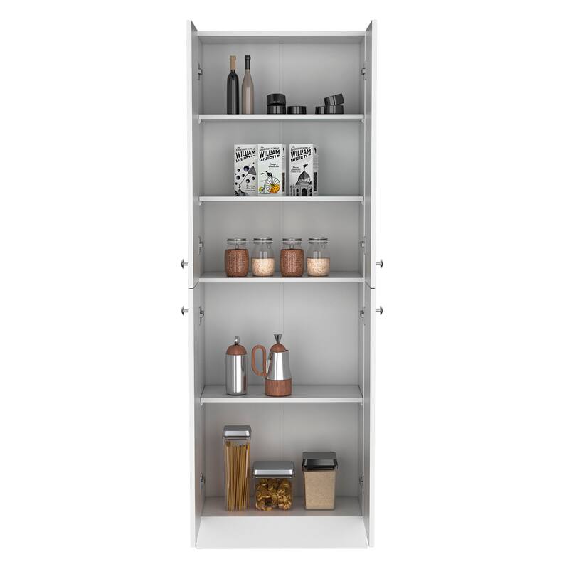 Kitchen Storage Cabinet 71" Height,with 4 Doors,5 Adjustable Shelves,Freestanding Cupboard for Dining Room