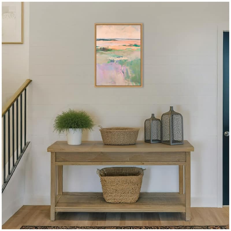Kate and Laurel Sylvie Pastel Horizon II Framed Canvas by Amy Lighthall