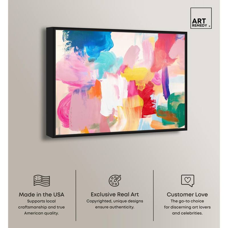 Pastel Riot II Colorful Canvas by Art Remedy