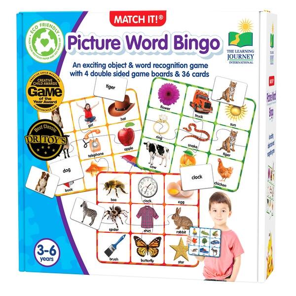 slide 2 of 6, The Learning Journey International Match It Bingo - Picture Word - Assorted Assorted - Kids